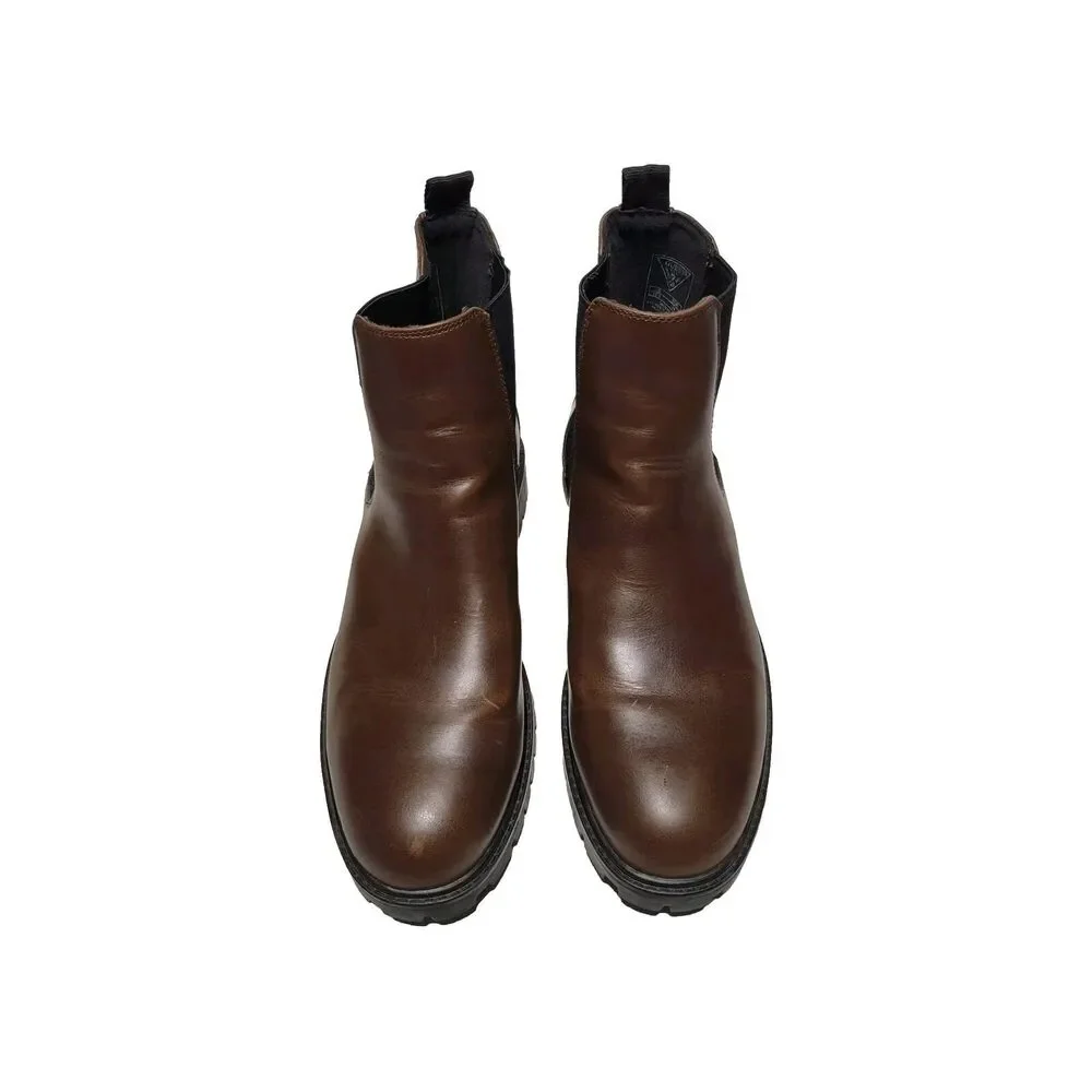 Guess GMDAMING-Slip On Elastic Ankle Cognac Brown Boots Mens Size 10.5